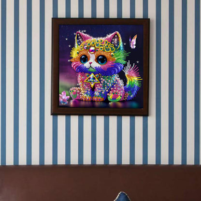 Jeweled Kitten - Special Shaped Drill Diamond Painting 30*30CM