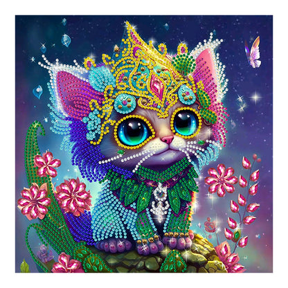 Jeweled Kitten - Special Shaped Drill Diamond Painting 30*30CM