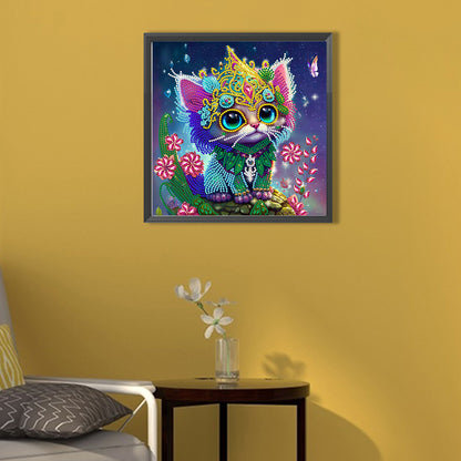Jeweled Kitten - Special Shaped Drill Diamond Painting 30*30CM