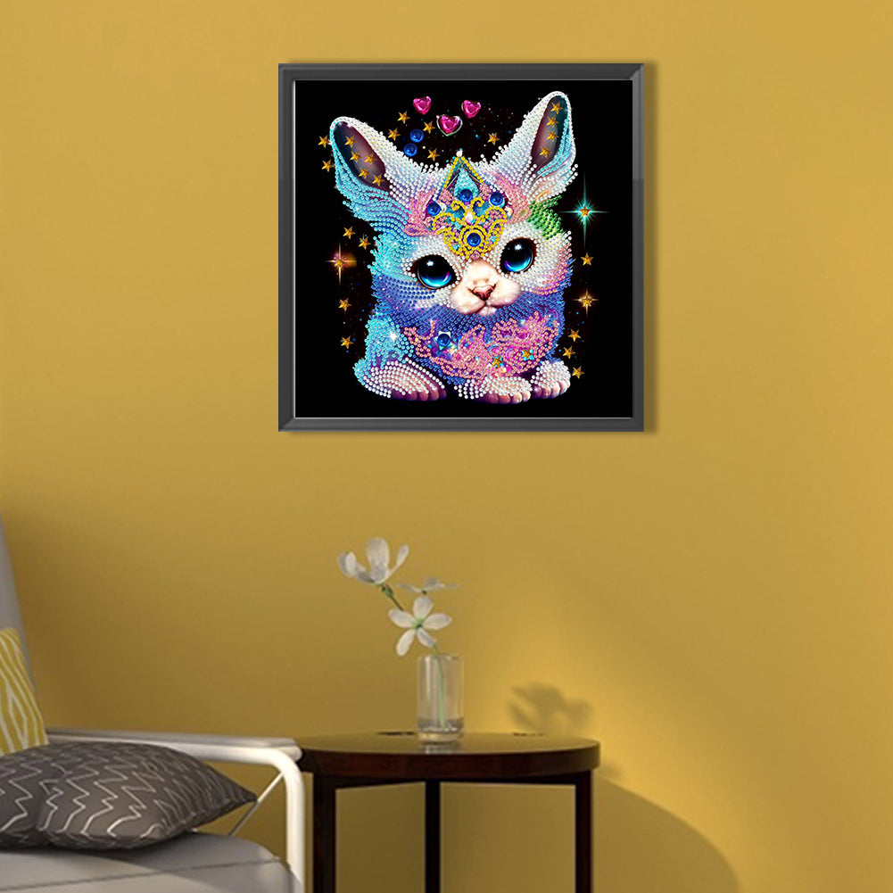 Jeweled Bunny - Special Shaped Drill Diamond Painting 30*30CM