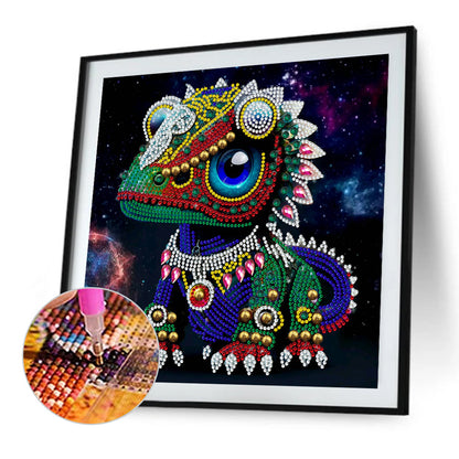 Jeweled Dinosaur - Special Shaped Drill Diamond Painting 30*30CM