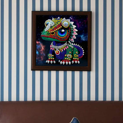 Jeweled Dinosaur - Special Shaped Drill Diamond Painting 30*30CM