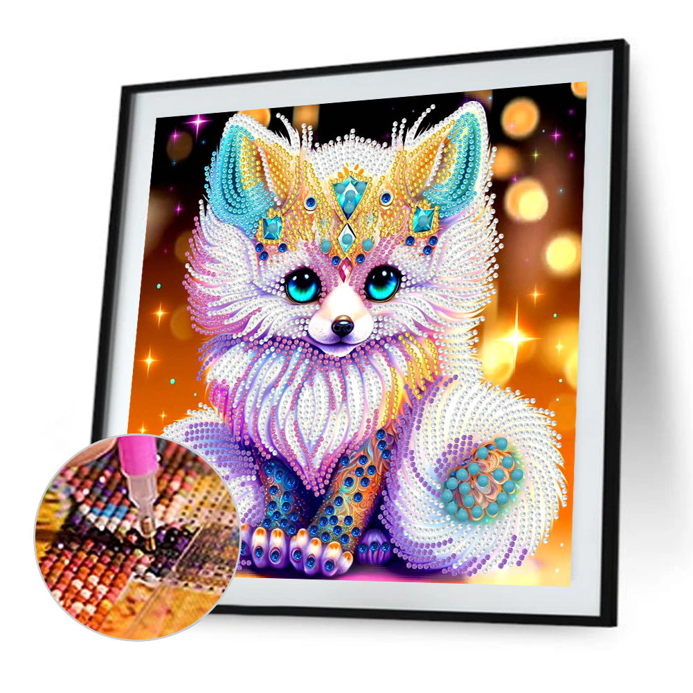 Jeweled Fox - Special Shaped Drill Diamond Painting 30*30CM