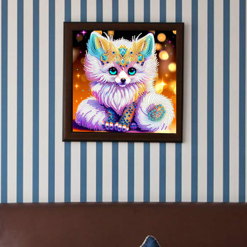 Jeweled Fox - Special Shaped Drill Diamond Painting 30*30CM