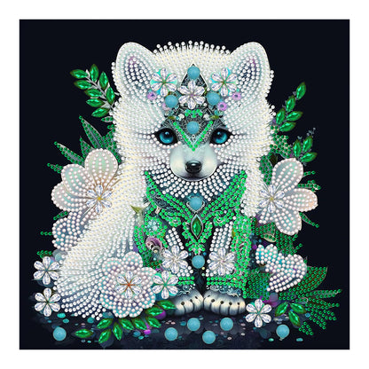 Jeweled Fox - Special Shaped Drill Diamond Painting 30*30CM