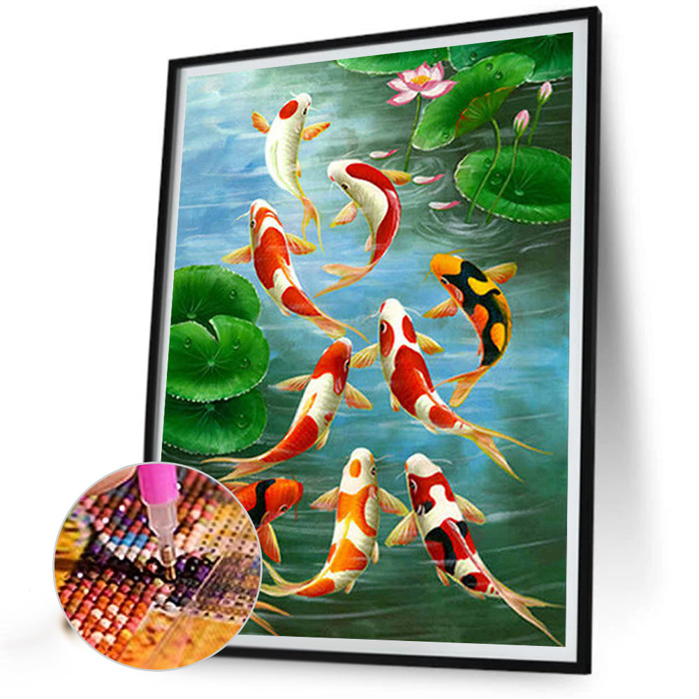 Koi Carp - Full Square Drill Diamond Painting 30*40CM