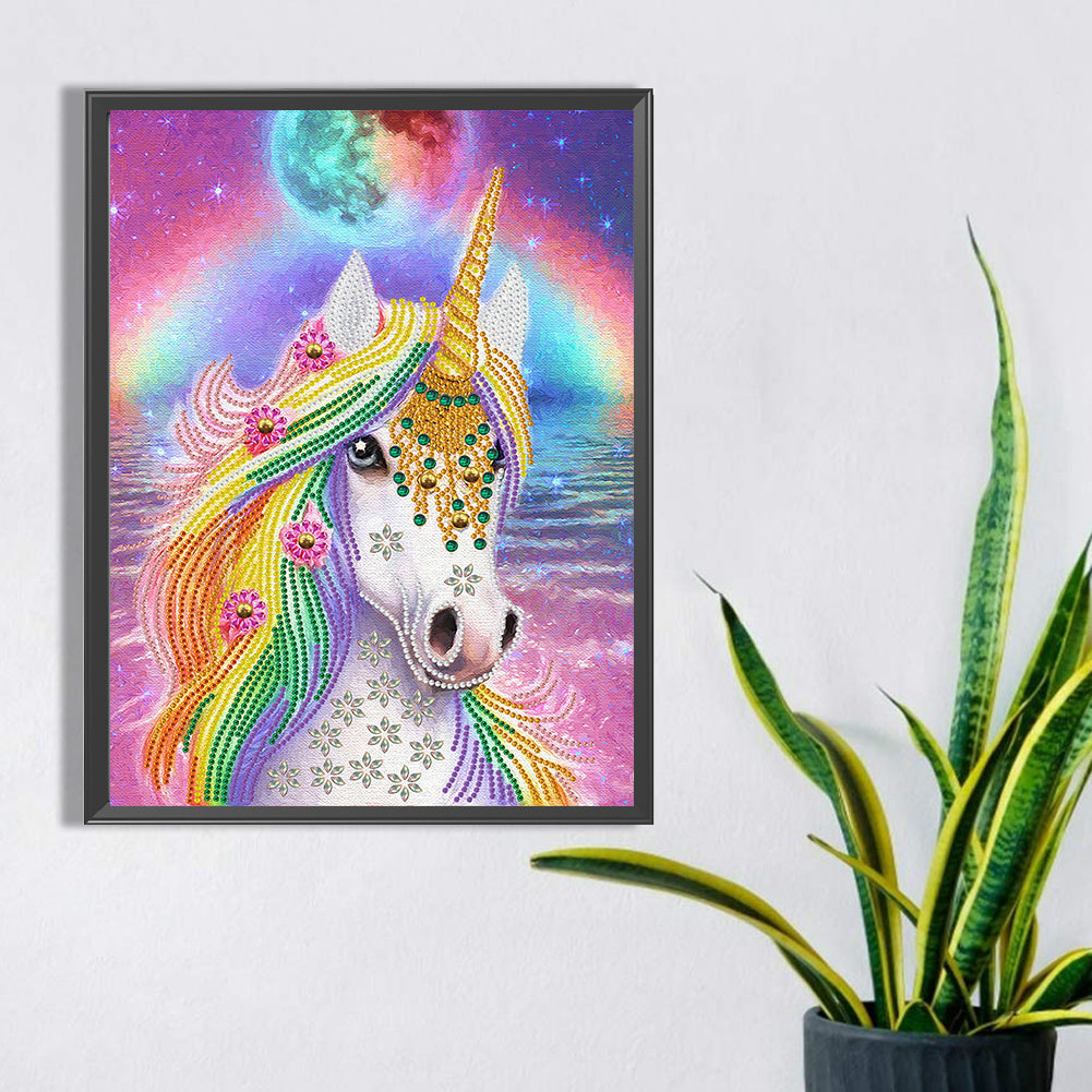 Fantasy Unicorn - Special Shaped Drill Diamond Painting 30*40CM