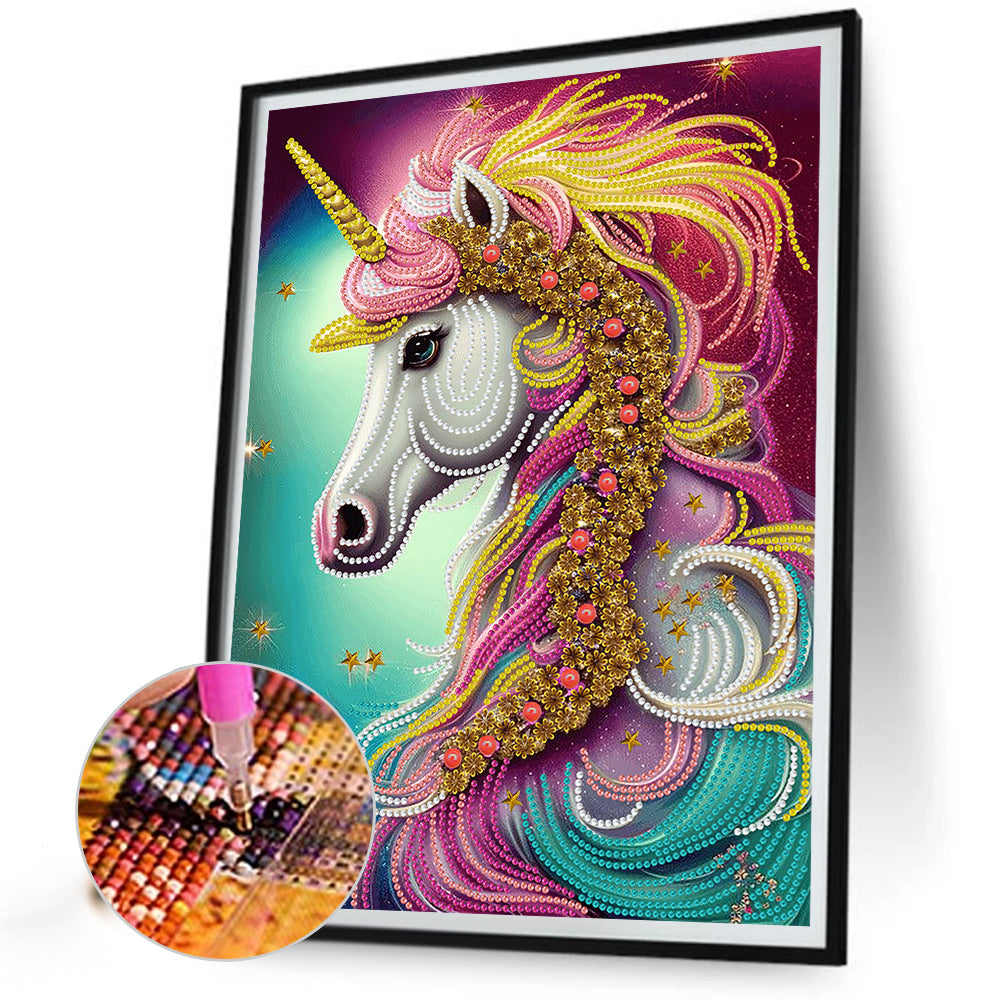 Fantasy Unicorn - Special Shaped Drill Diamond Painting 30*40CM