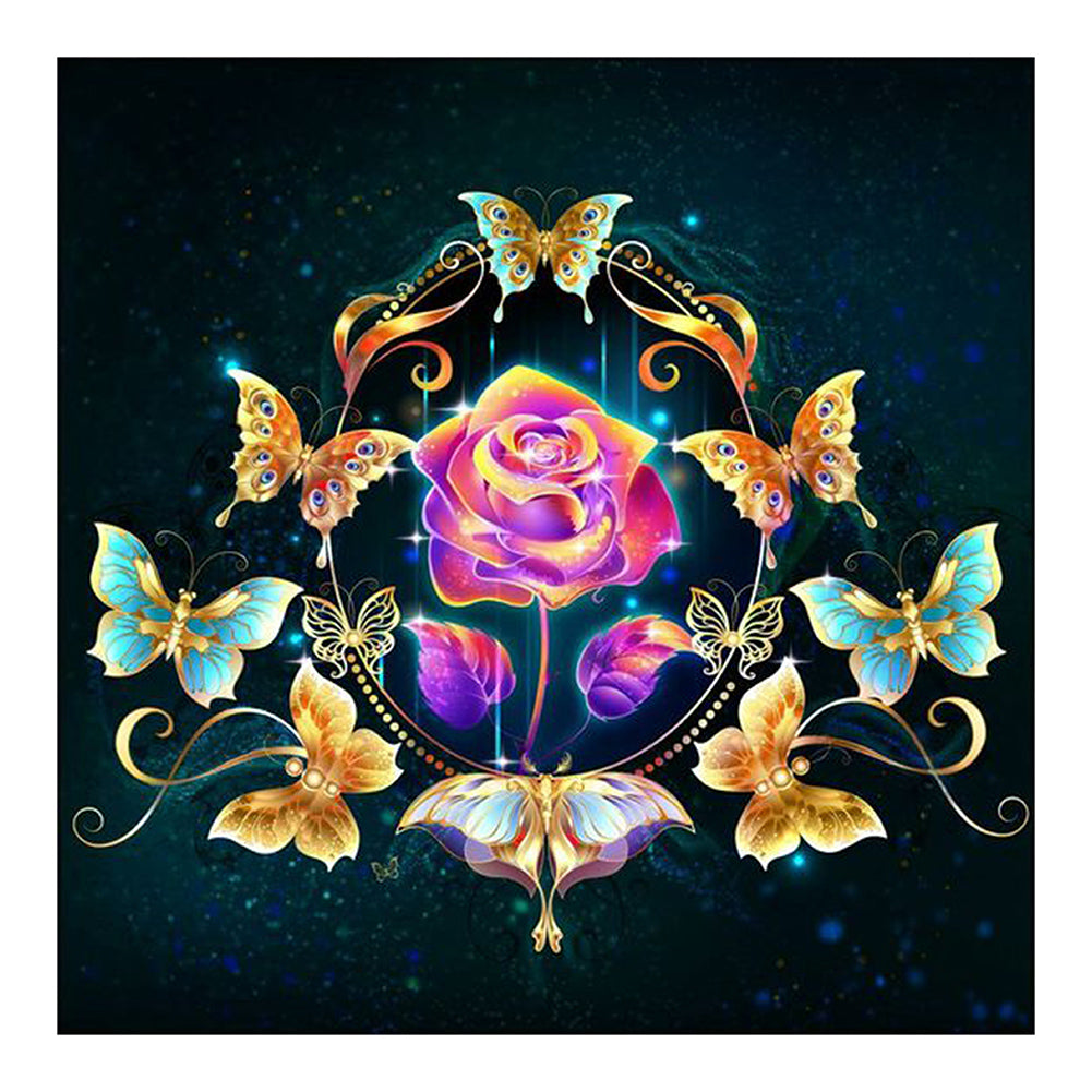 Pansies - Full Round Drill Diamond Painting 30*30CM