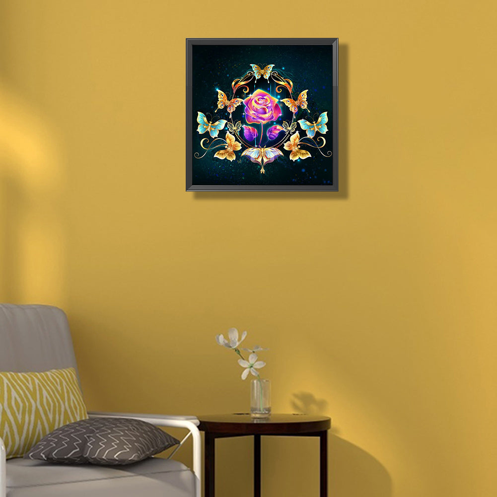 Pansies - Full Round Drill Diamond Painting 30*30CM