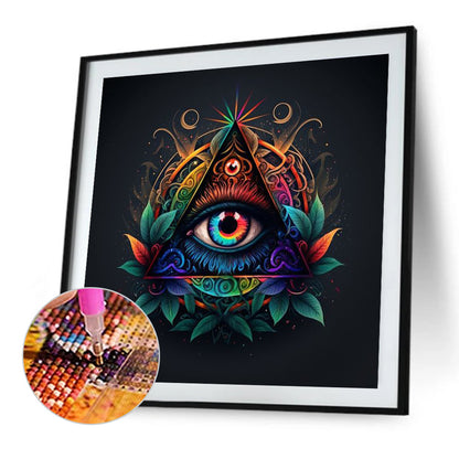Triangular Eyes - Full Round Drill Diamond Painting 30*30CM