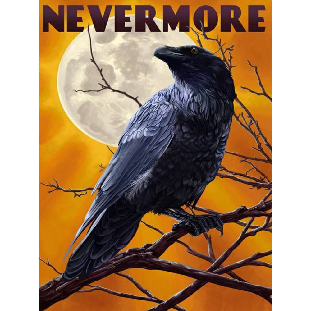 Crow -O630*40cm(canvas) full-round drill diamond painting