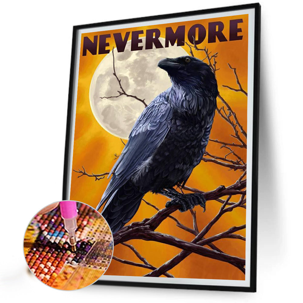 Crow -O630*40cm(canvas) full-round drill diamond painting