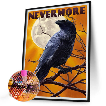 Crow -O630*40cm(canvas) full-round drill diamond painting