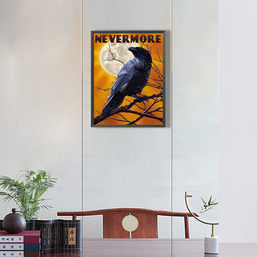 Crow -O630*40cm(canvas) full-round drill diamond painting
