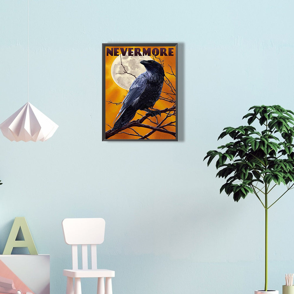 Crow -O630*40cm(canvas) full-round drill diamond painting
