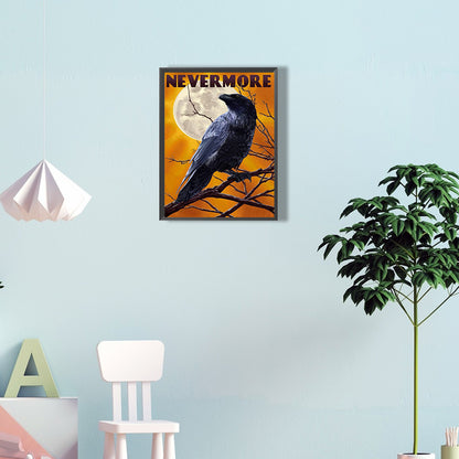 Crow -O630*40cm(canvas) full-round drill diamond painting