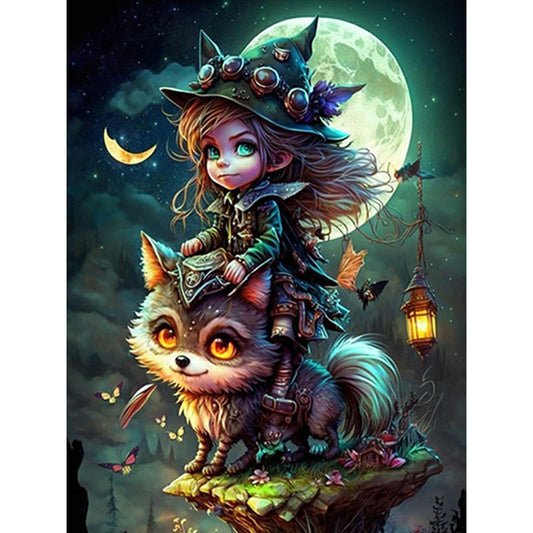 Moon Witch - Full Square Drill Diamond Painting 40*50CM