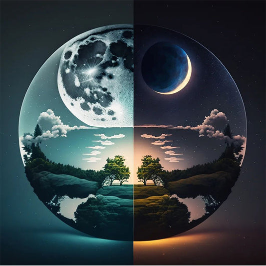 Seasonal Change Chart Of The Sun And The Moon - Full Round Drill Diamond Painting 40*40CM