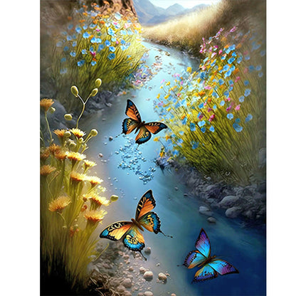 Butterfly Trail - Full Round Drill Diamond Painting 40*50CM