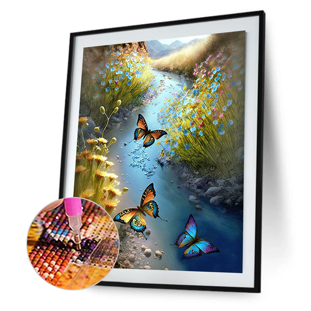 Butterfly Trail - Full Round Drill Diamond Painting 40*50CM