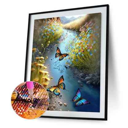 Butterfly Trail - Full Round Drill Diamond Painting 40*50CM