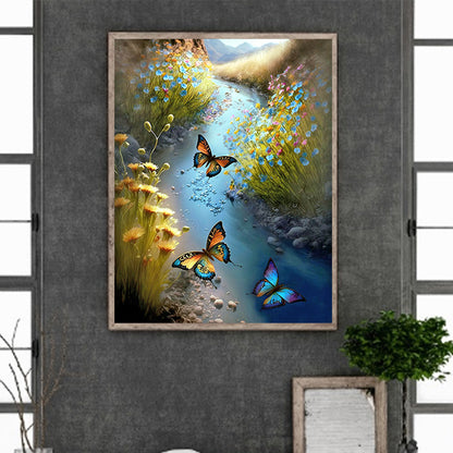 Butterfly Trail - Full Round Drill Diamond Painting 40*50CM