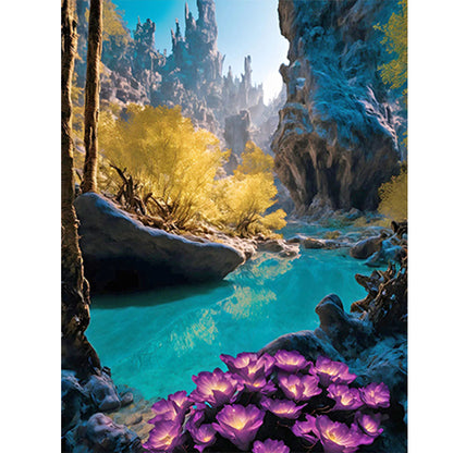 Valley - Full Round Drill Diamond Painting 40*50CM