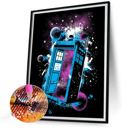 Doctor Fantastic Phone Booth-O630*40cm(canvas) full-round drill diamond painting
