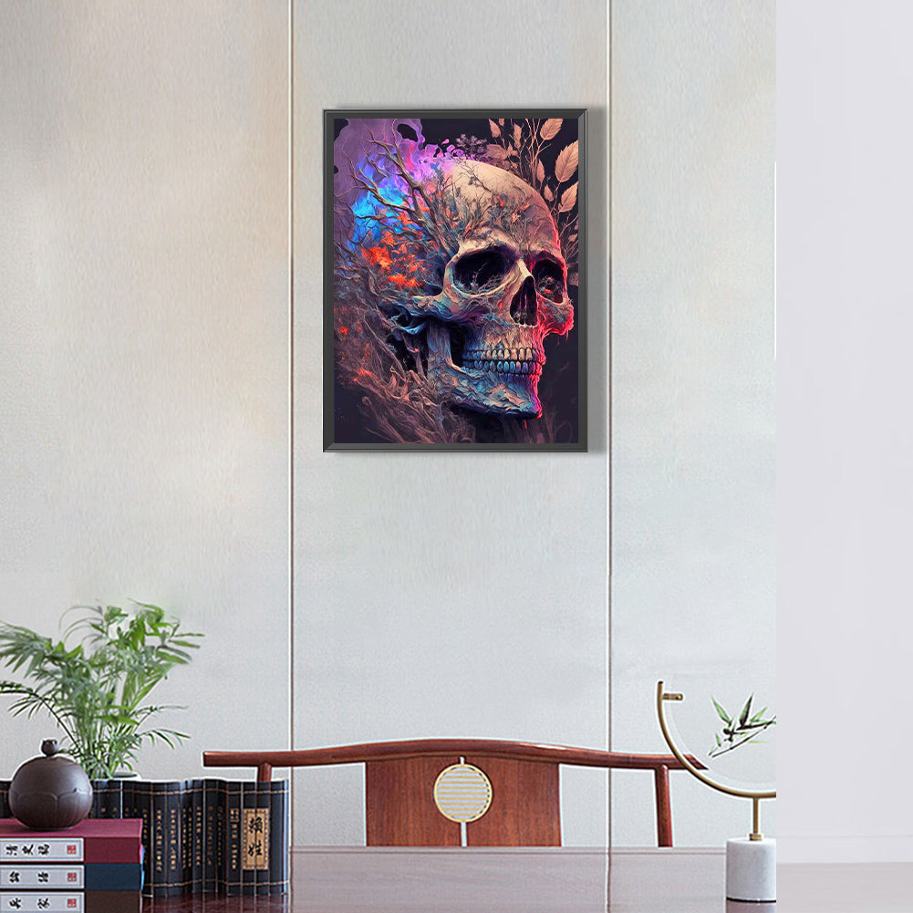 Skull 30*40Ccm(canvas) full round drill diamond painting