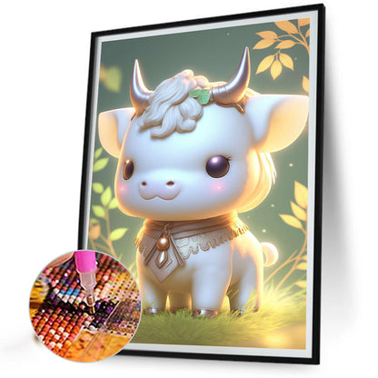 Little White Dragon-O630*40cm(canvas) full-round drill diamond painting