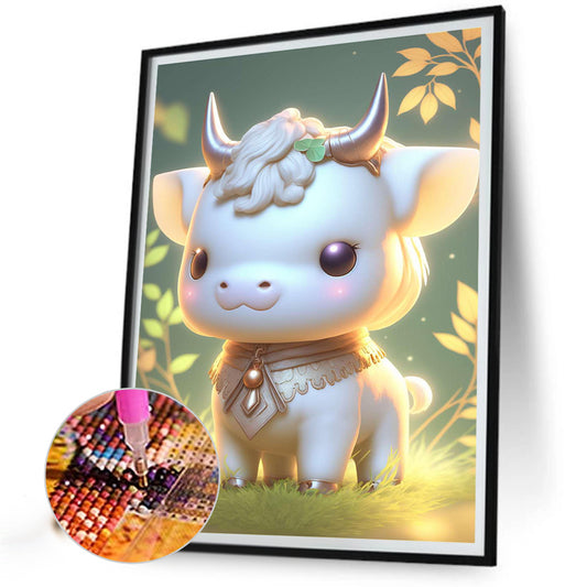 Little White Dragon-O630*40cm(canvas) full-round drill diamond painting