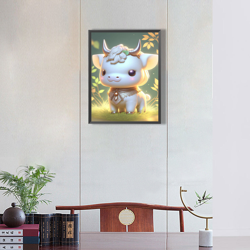 Little White Dragon-O630*40cm(canvas) full-round drill diamond painting