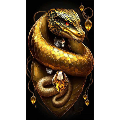 Golden Snake - Full Square Drill Diamond Painting 40*70CM