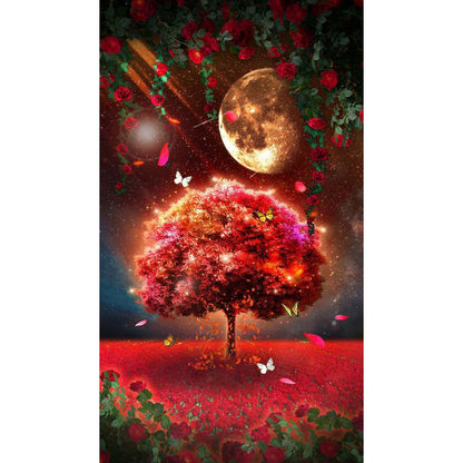 Moonlight Meteor Butterfly Tree - Full Square Drill Diamond Painting 40*70CM