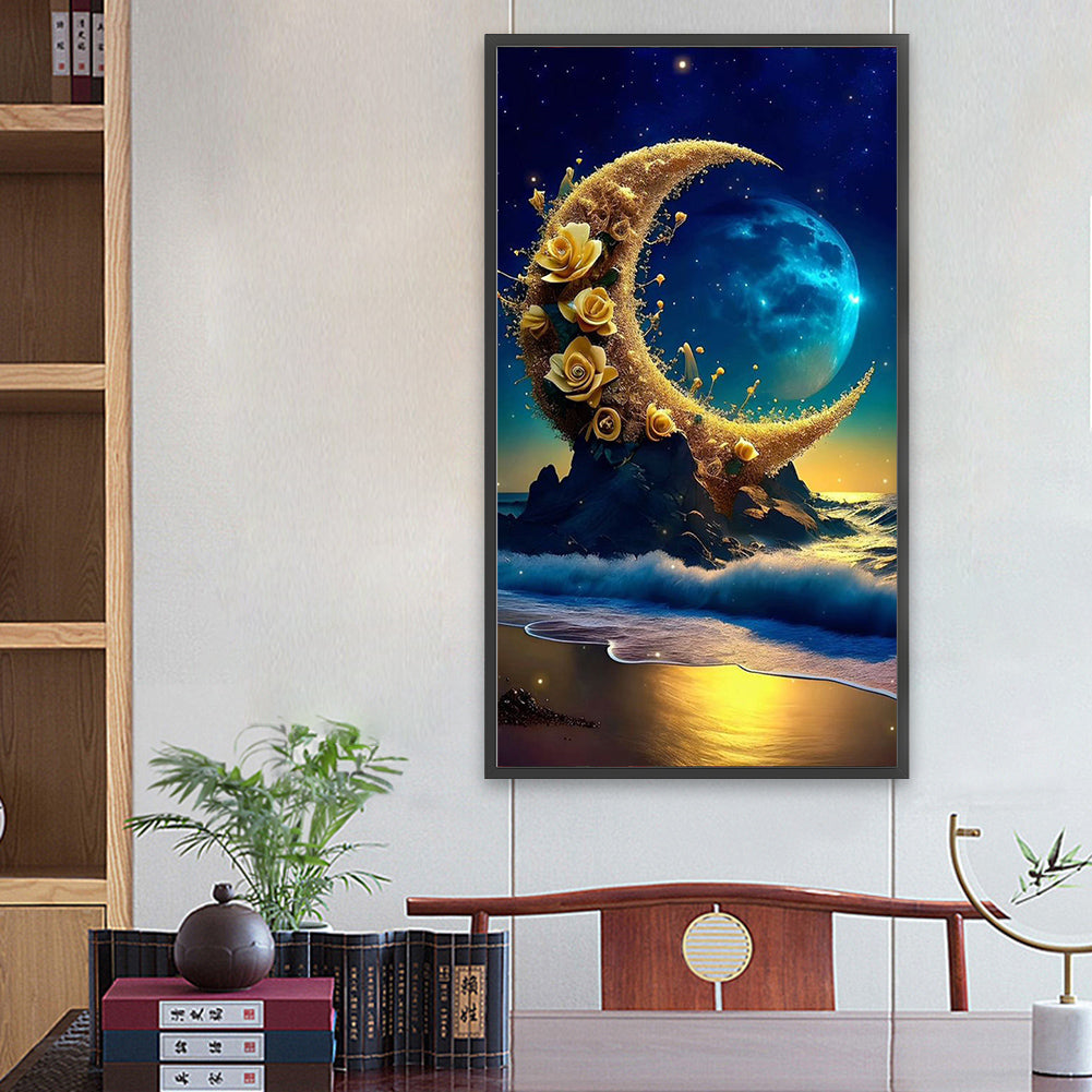 Bright Moon On The Sea - Full Square Drill Diamond Painting 40*70CM