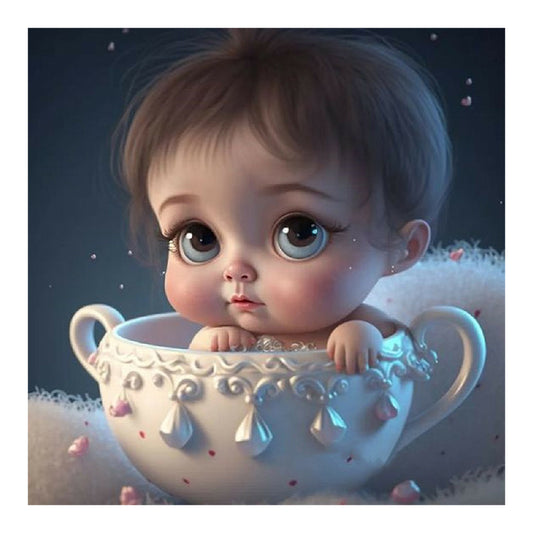 Big Eyes Baby - Full Round Drill Diamond Painting 30*30CM