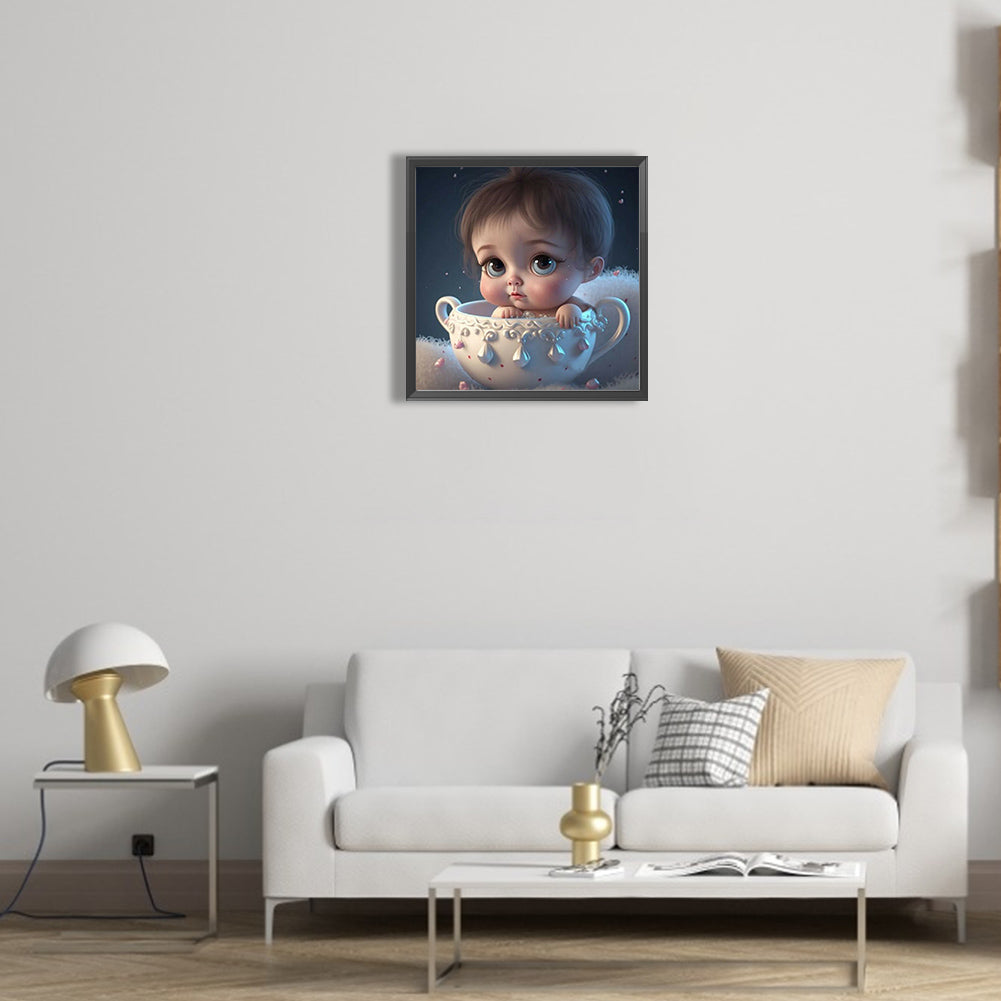 Big Eyes Baby - Full Round Drill Diamond Painting 30*30CM