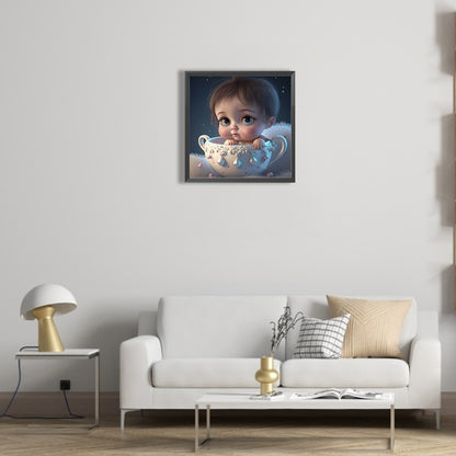 Big Eyes Baby - Full Round Drill Diamond Painting 30*30CM