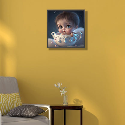 Big Eyes Baby - Full Round Drill Diamond Painting 30*30CM