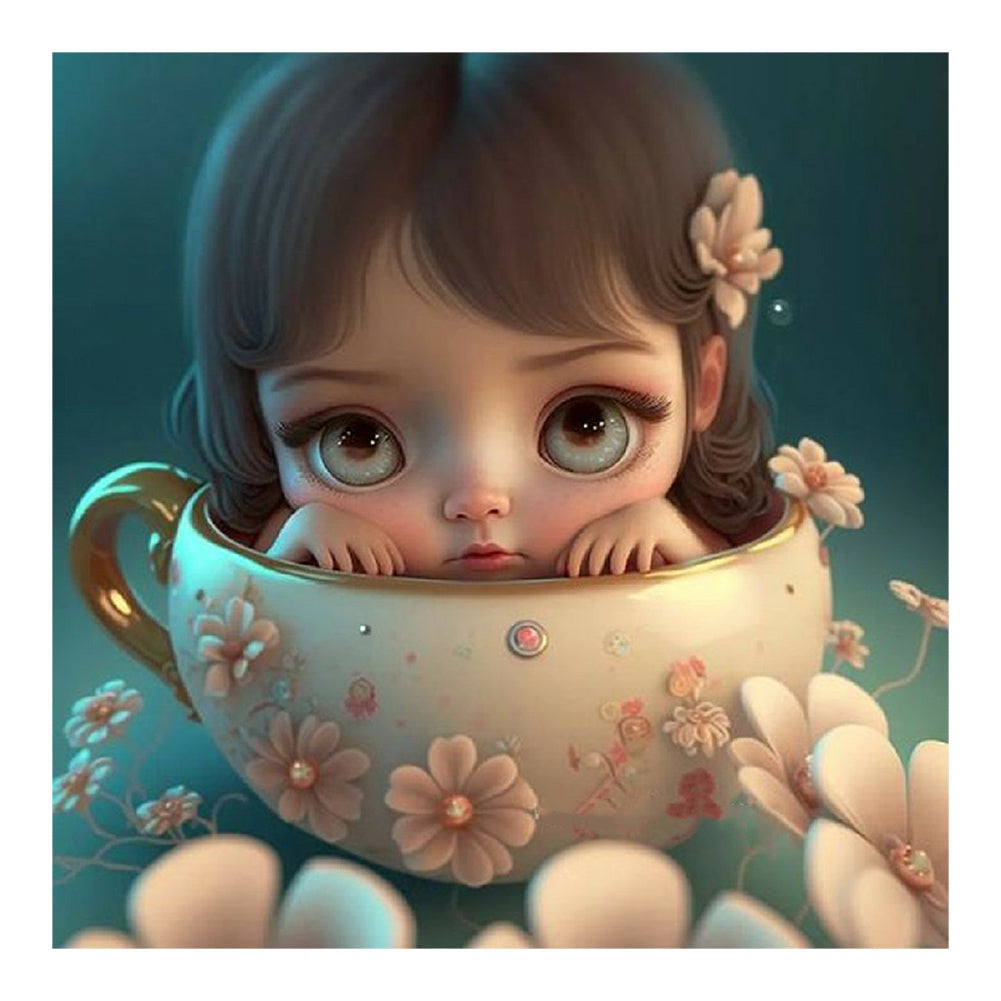 Big Eyes Baby - Full Round Drill Diamond Painting 30*30CM