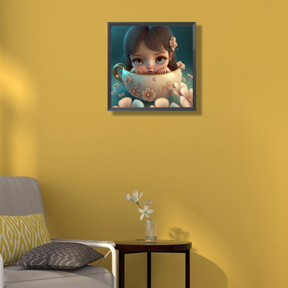 Big Eyes Baby - Full Round Drill Diamond Painting 30*30CM