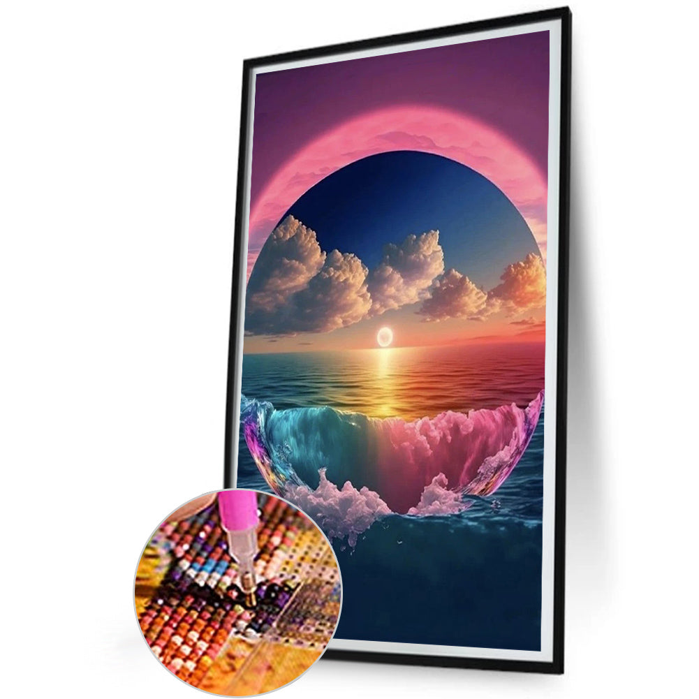 Rainbow Sea Level - Full Round Drill Diamond Painting 40*60CM