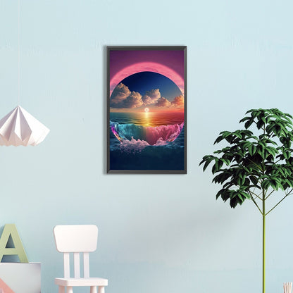 Rainbow Sea Level - Full Round Drill Diamond Painting 40*60CM