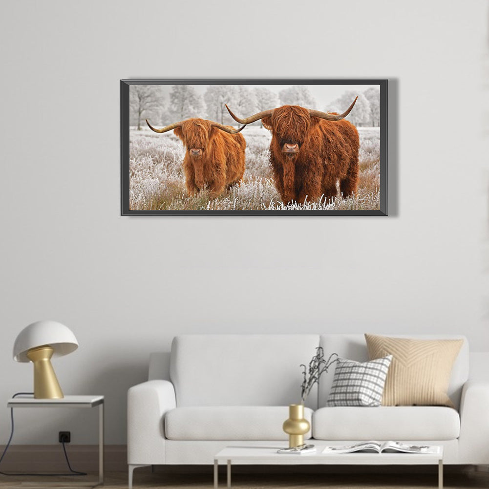 Highland Yak - Full Square Drill Diamond Painting 80*40CM