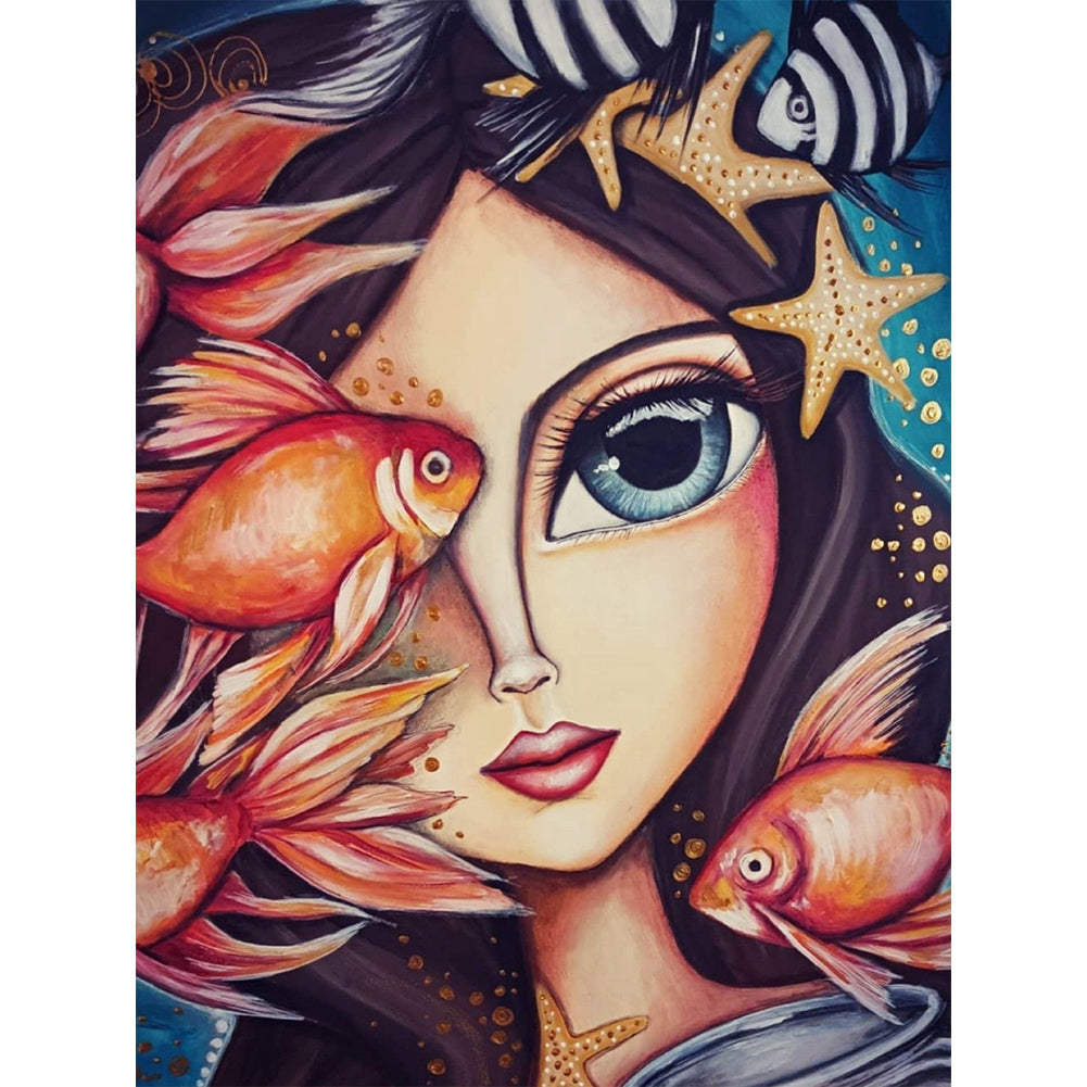 Ocean Girl-O630*40cm(canvas) full-round drill diamond painting