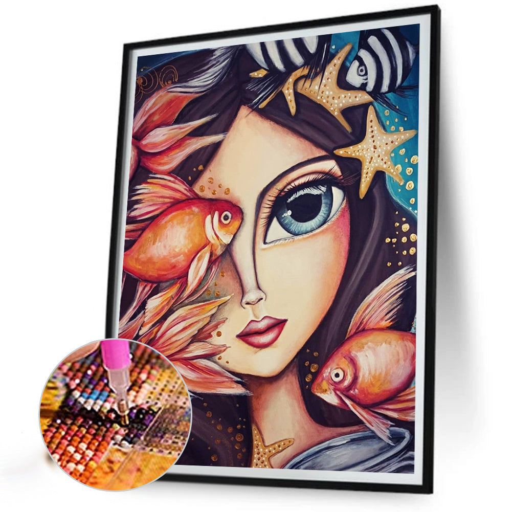 Ocean Girl-O630*40cm(canvas) full-round drill diamond painting