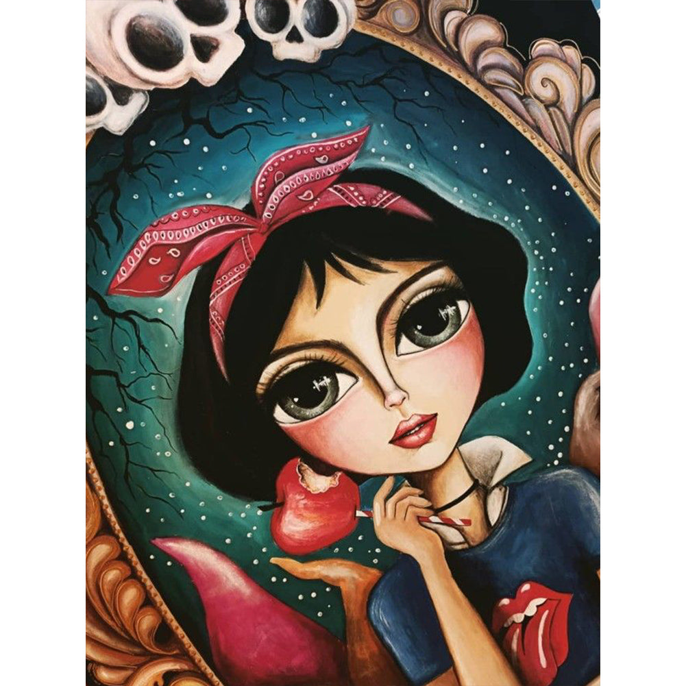 Snow White And Apple 30*40Ccm(canvas) full round drill diamond painting