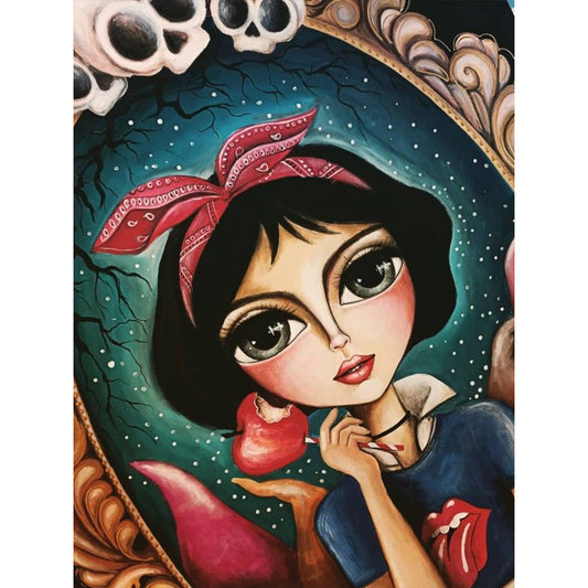 Snow White And Apple 30*40Ccm(canvas) full round drill diamond painting