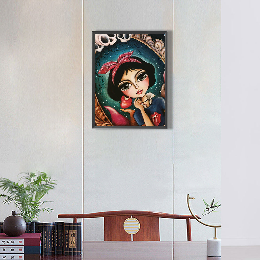 Snow White And Apple 30*40Ccm(canvas) full round drill diamond painting